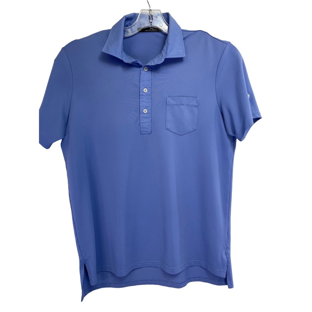 RLX Ralph Lauren Mens Sz Medium Blue Golf Polo Shirt (D30) EUC